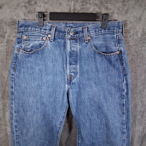 Levis 501xx Mens Original Fit Medium Stone Wash Size 32x32 Inseam 31 - Picture 3 of 8